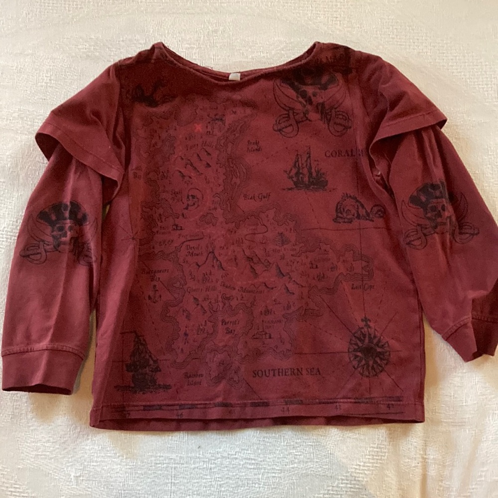 Kids Susu Samadhi organic Pirate/Treasure map Top